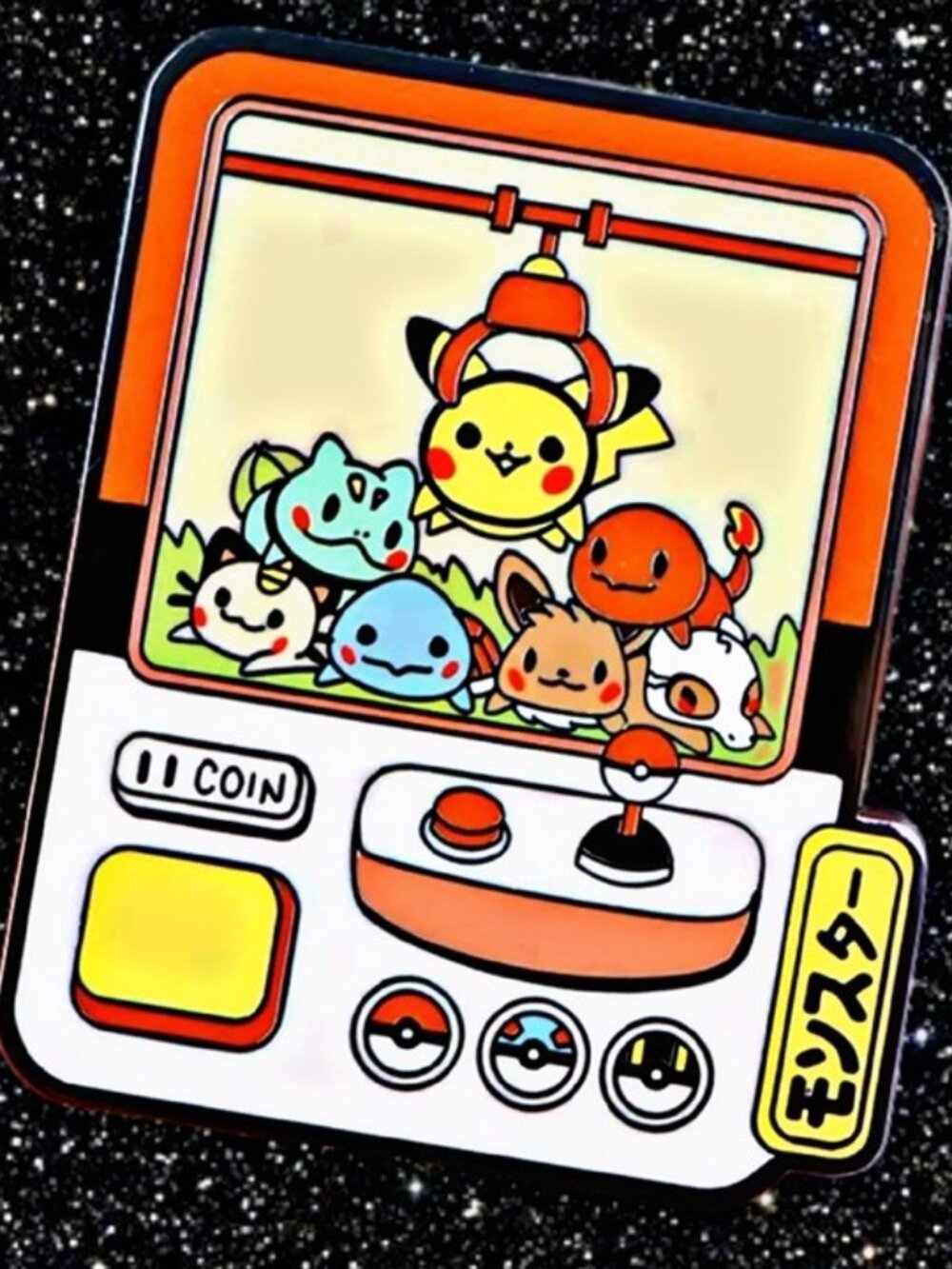 Adorable Pokémon Claw Machine Enamel Pin Kawaii Arcade Lapel Flair